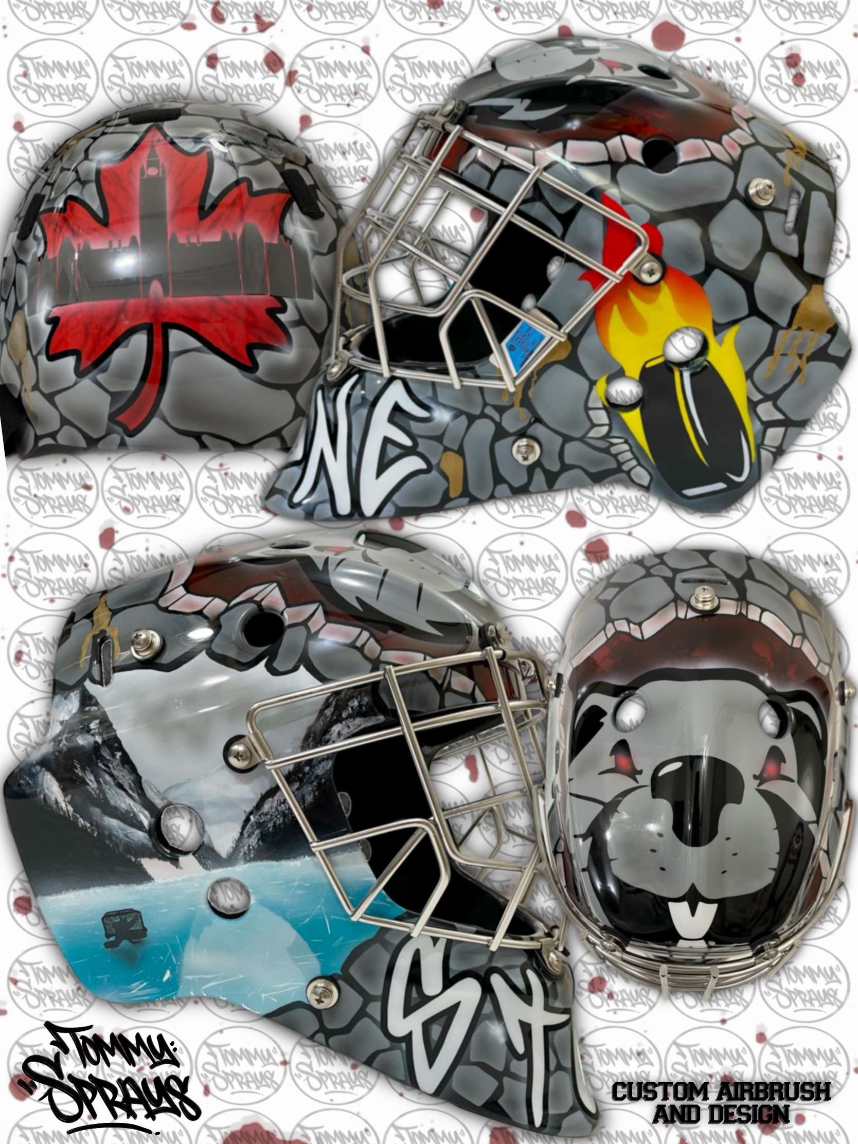 Custom Construction Helmet Art